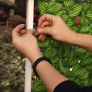 Garden Plant Fence Artificial Faux Green Leaf Privacy Screen Panels Rattan Outdoor Hedge Garden Home Decora 0.5X1M