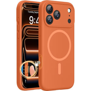 Orange Silicone Camera Control Case For Magsafe iPhone 17 Pro Max Air 17Pro iPhone17 iPhoneair Mag Safe Phone Cover Accessories