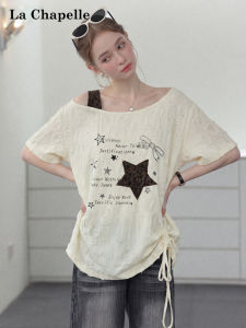 La Chapelle | Slimming Loose Off-Shoulder T-Shirt