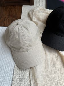 Plain Zen Linen Texture Color Breathable Peaked Cap Easiest for Match Outdoor Baseball Cap Solid Color Sun Hat Casual Men and Women