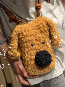 Túi Đeo Chéo Hình Chú Chó Dễ Thương Bằng Vải Nhẹ Túi Đựng Điện Thoại Di Động Thời Trang Cho Thanh Thiếu Niên Túi Đeo Vai Nhỏ