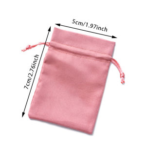 10pcs Drawstring Bags Jewelry Pouches For Gift Wedding Favors Necklace Earrings Jewelry Storage Bags Pink Velvet Pocket Bags