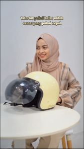 Helm Bogo Retro Klasik Dewasa Polos Hitam Doff Kaca Cembung Bubble Smoke Halfface Standart SNI