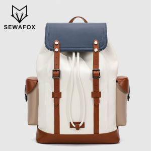 SEWAFOX | Travel & Commuter Leather Backpack for Men Large
