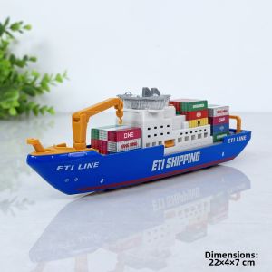 eti | Alloy Simulation Sound & Light Returnable Boys Cargo Ship Model