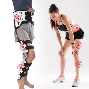 Salorie Waist Knee Brace Support Adjustable Length Ligament Strain Orthosis Meniscus Rehabilitation Ankle Foot Orthosis Leg Corrector
