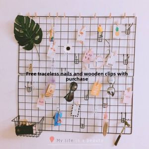 Creative Metal Grid Photo Wall