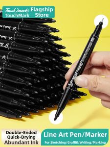 Touch mark | Waterproof Quick-drying Art Marker Black Double Tip