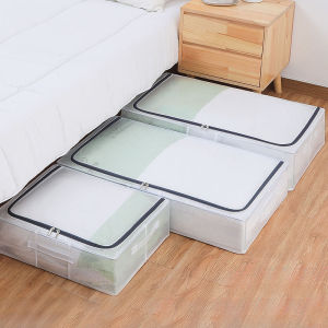 60L/80L/90L Di bawah tempat tidur kotak penyimpanan/ storage box/ transparan yang  box penyimpanan