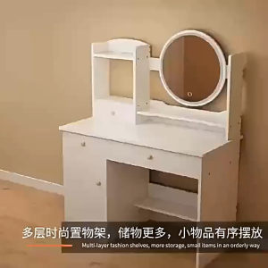 TEEMO Dressing Table Meja Solek Makeup Table With Mirror Drawer Storage Bedroom Cosmetic Table Multipurpose Vanity Table - Fulfilled by TEEMO SHOP