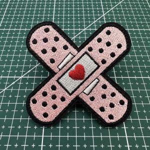 Creative OK Bandage Band-Aid Shape Embroider Velcro Label Stylish Bench Outdoor Tactics Backpack Cute Morale Medal