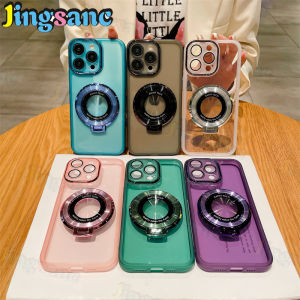 Jingsanc Ốp trong mờ cho TECNO pova 6 Neo vỏ điện thoại giá đỡ hình tròn ống kính máy ảnh Vỏ Bảo vệ Chống Sốc Ốp lưng mềm K01-2