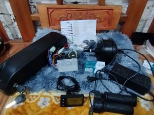 bộ kit lắp xe đạp trợ lực cao cấp kèm pin sạc 15ah đã kết nối sẵn