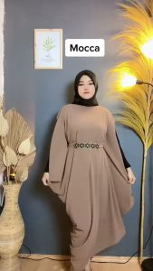 Outer Kaftan Sabrina Premium Syari untuk Atasan Kondangan Wanita Lebaran Hari Raya