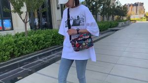 Tas Selempang Wanita Korean Style Sling Bag Kekinian Motif Bunga New Arrival YS01