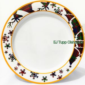 Tupperware 12PCS Holiday Plaid Melamine Dinner Plates 26cm