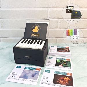 Interactive Drawer Piano Calendar 2025 Yearly Bluetooth Enabled Musical Desk Top Calendar Christmas New Year Creative Gifts
