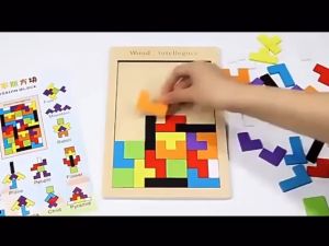 Mainan Anak Puzzle Tangram Tetris Russian Block Edukasi Balok Warna