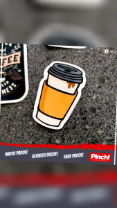 Coffee Stickers - Coffee Cup Cartoon 4pcs