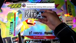 Decal CRF 150l Sticker Striping Stiker CRF 150 L custom hologram stabilo