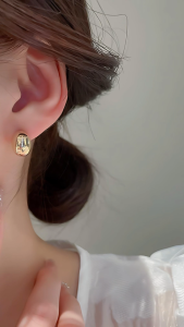 Anting Tindik Chunky Minimalis – Minimalist Bold Stud Earrings Korean Style A391