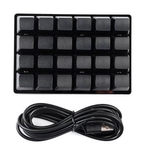 Mini Black 24 Keys Custom Mechanical & 16 Keys Programmable Gaming Keyboard Sayo Device Shortcut Keypad for Office