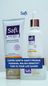 Safi Age Defy Sensitive Biome Balancing Cleanser 100gr | Sabun Cuci Muka Hypoallergenic | Non SLS