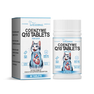 Yegbong Foods Coenzyme Q10 for cats protects the heart cardiovascular health assists in conditioning strengthens heart Cats protect health and vitality with Coenzyme tablets Coenzyme Q10 for cats to absorb nutritional supplements