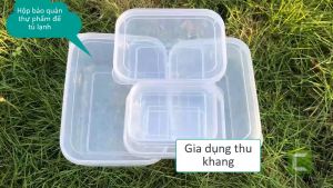 Bộ 5 hộp lạnh bầu đựng thức ăn Việt Nhật an toàn tiện lợi - Nhựa Việt Nhật chính hãng
