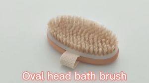 Natural Bristle Bathing Brush Dry Skin Body Brush for Deep Cleansing and Exfoliation Smooth Skin