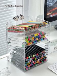 YA JIA LI JIA | Oblique Insertion Large Capacity Foldable Acrylic Storage Rack
