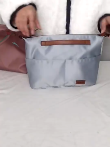 Soft Light Purse Liner: LE PLIAGE Nylon Bag Insert Organizer with Zipper Pockets