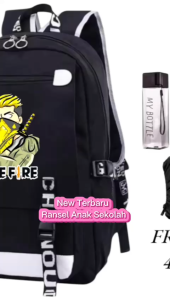 Tas Ransel Anak Cowok Sekolah 4in1 FF RV 0174 Ransel Fashion Led Sd Smp Dewasa Fashion