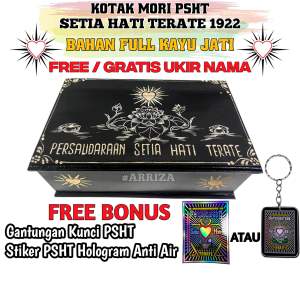 PROMO!!! KOTAK MORI PSHT MURAH Bonus Gantungan Kunci PSHT + Stiker / Kotak Mori KAYU JATI ASLI Ukir Motif Bungaa Terate Psht / Tempat Mori Psht TERMURAH / Kotak Mori Anti Rayap / Kotak Mori Kayu Jati Ukir / Tempat Penyimpanan Mori / Tempat Sabuk Mori PSHT