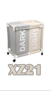 Laundry Basket Keranjang Pakaian Kotor 2 in 1 Multifungsi Keranjang Laundry Dengan Roda -XZ-21