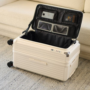 New Five-Wheel Front Opening Luggage Bag Large Capacity Expandable Carry-On Suitcase for Men And Women 20 Inch Fashion Trend