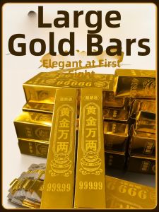 JIALUO | Large Gold Plated Semi-finished Bullion Hard Card Foldable Memorial Offerings
