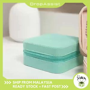 DROPASSIST 2011 READY STOCK PU Portable Jewelry Storage Box Earrings Necklace Ring Organizer Case Kotak Perhiasan