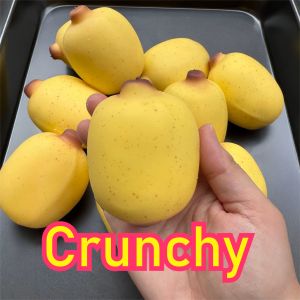 Crispy Sound Banana Squeezing Toy Homemade DIY Handmade Squeeze Ball Non-rebound Stress Relieving Toy for Gif
