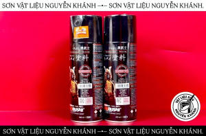 Sơn xịt Samurai Y124 màu bạc lấp lánh 400ml – Sơn phun bạc ánh kim sơn xịt trang trí xe máy kim loại nhựa gỗ