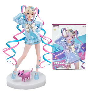 Bandai | Needy Girl Overdose Anime Figure with cat Action Figures Virtual Uploader PVC Collection Model Ornaments Toys brithday gifts