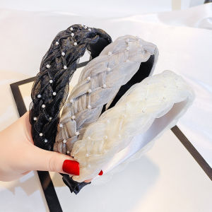 Women's High Hairline Hairband: Wide Edge Fashionable Sensation Mesh Headwear Hairpin Stylish New 2023 Trendy Hair Accessories