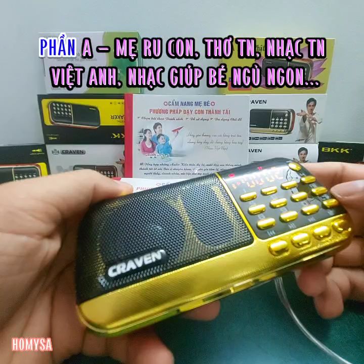 Loa ngôn ngữ mẹ bé CRAVEN CR853 3 PIN - Tắm ngôn ngữ cho bé- Nhạc thiếu ...