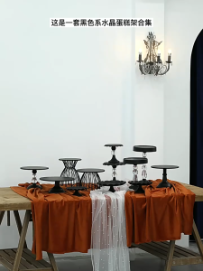 Metal Iron Cake Stand Round Pedestal Dessert Holder Display Rack Cupcake Bakeware White Birthday Wedding Party