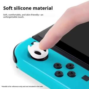 2 Chiếc Silicone Knight Analog Thumb Grip Caps Cho Nintendo Switch OLED/Lite Joystick Vỏ Bảo Vệ Bộ Phụ Kiện Có Thể Tái Sử Dụng