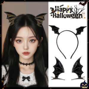 Halloween Bat Wings Headwear Womens Festive Atmosphere Costumes Party Photo-taking Devilish Side Hair Clips Fashionable Hair Accessories