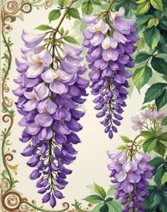 KAYOU | DIY Oil Painting By Numbers Kit Wisteria Floral Acrylic Paint By Numbers Diy Numbers Painting Art on Canvas By Numbers