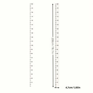 Thước Dây Đo Chiều Cao Tường Hiện Đại 7874 Inch Chất Liệu PC Bền Bỉ Dấu Hiệu Dễ Đọc Có Thể Ghi Được Có Thể Tái Sử Dụng Để Trang Trí Tường Phòng