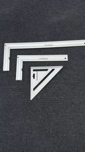 Thước tam giác thước gỗ góc phải 7inch 180mm 45 độ hợp kim nhôm TUOSEN