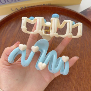 【♡Lovely girls house♡】กิ๊บติดผมขนาดใหญ่รูปคลื่นอุปกรณ์เสริมเส้นผมเครื่องประดับศีรษะกิ๊บติดผมรูปกิ๊บรูปหัวใจน่ารักสำหรับสาวหวาน